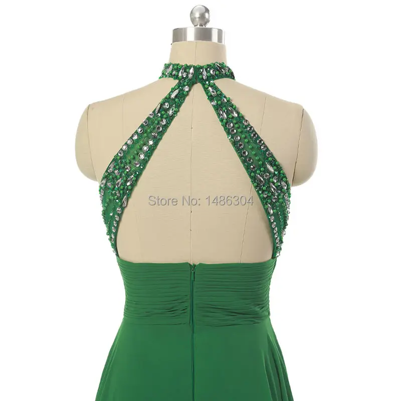 Платье с высоким вырезом и открытыми плечами Vestido de festa шифоновое ТРАПЕЦИЕВИДНОЕ