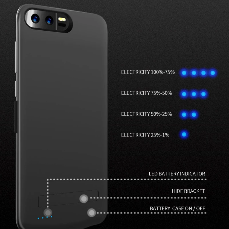 Лучшие чехлы для аккумуляторов Huawei P9 P10 6800/8200 мАч чехол мобильного телефона с