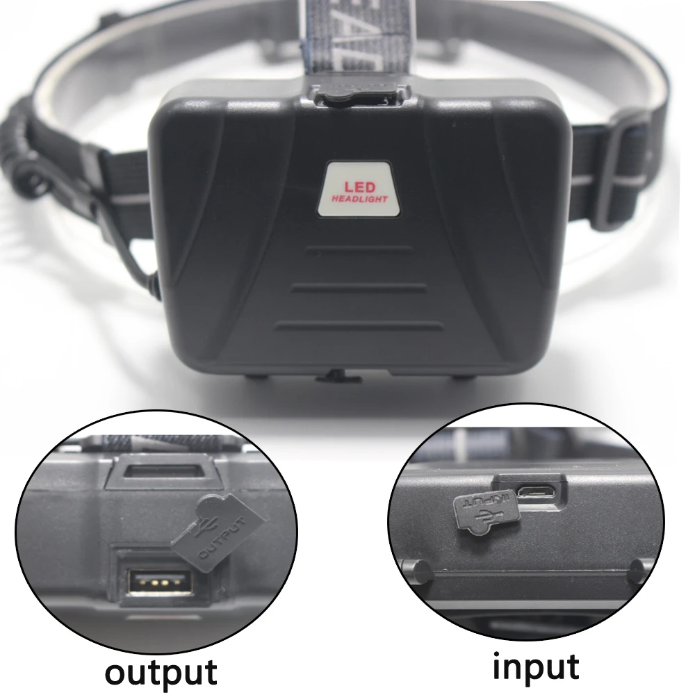 Светодиодный налобный фонарь XHP70 высокой мощности 8000 лм USB-зарядка 3 режима