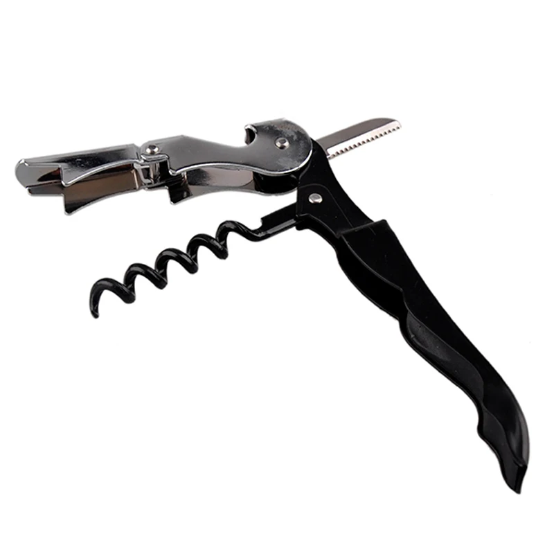 

Multi-function Wine Corkscrew Stainless Steel Bottle Opener Knife Pull Tap Hinged Corkscrew Creative Promotional Gifts