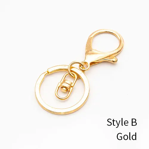 Style-B gold 5 шт./лот, цинковый сплав, пряжка омаров, брелок, подвеска, сумка, металлические ювелирные изделия, аксессуары - Цвет: Style-B gold