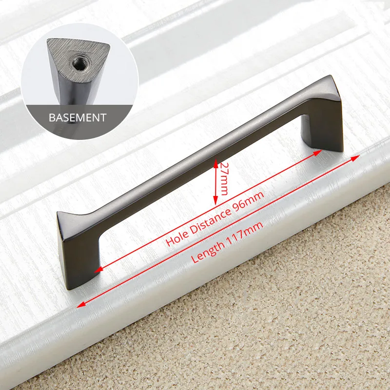 Handle-6682-96A KAK, цинковый сплав, жемчужно-серые ручки для шкафа, ручки для ящиков, ручки для кухонного шкафа, дверные ручки, модная Мебельная ручка, фурнитура для шкафа - Цвет: Handle-6682-96A