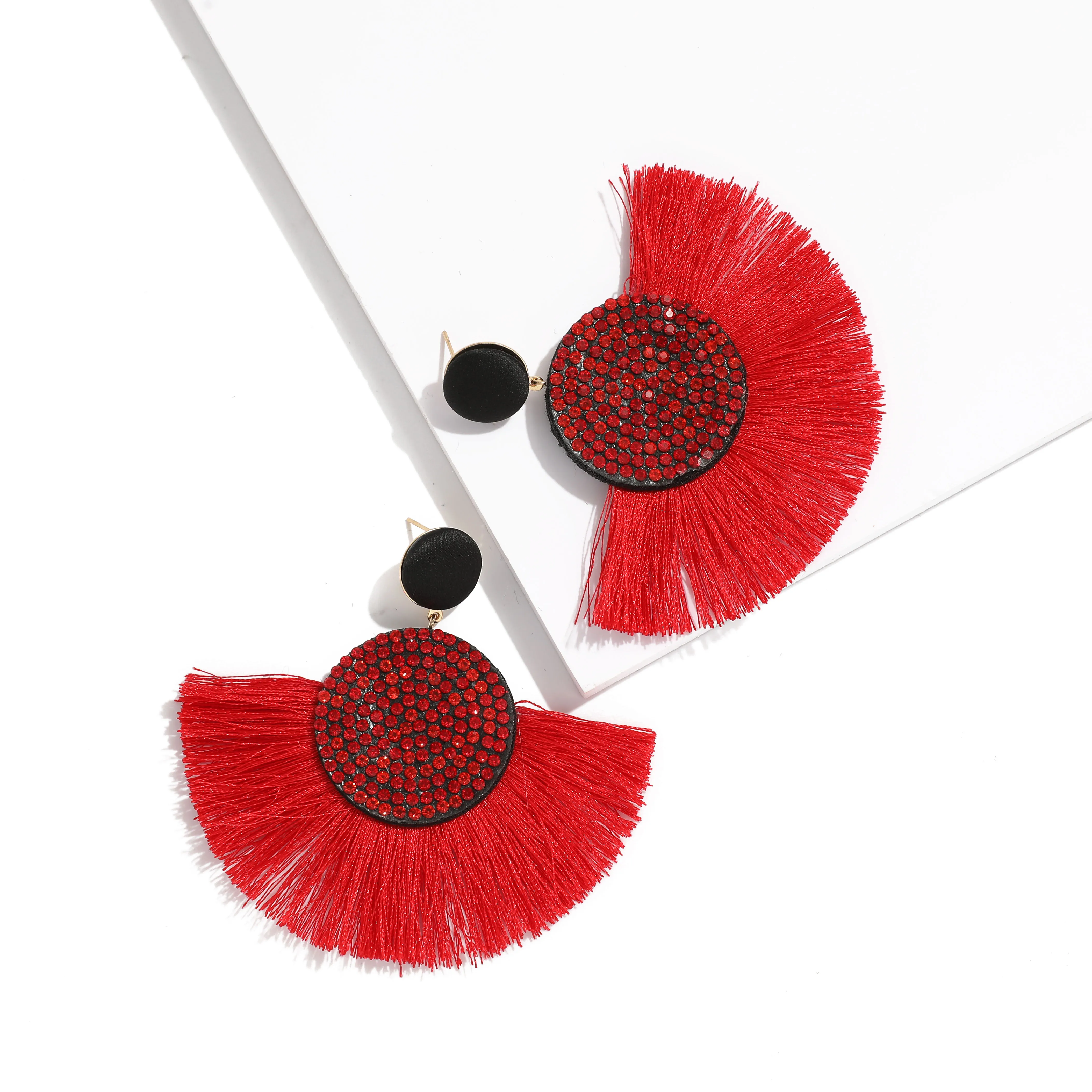 Женские длинные серьги кисточки ZOEBER богемные подвески с геометрической бахромой