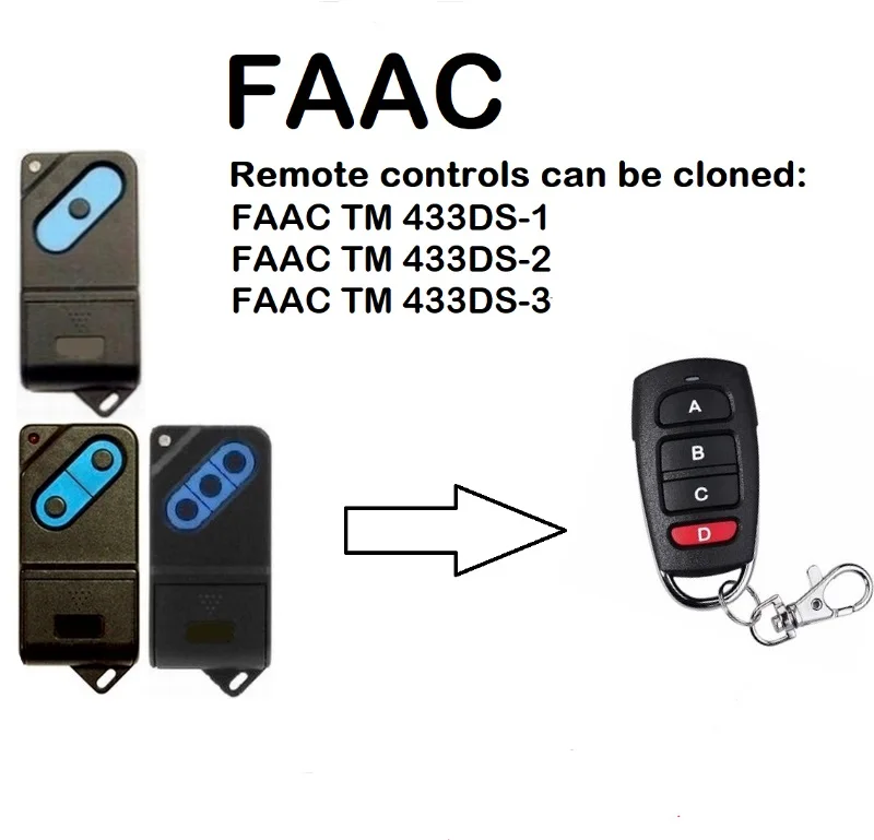 FAAC TM 433DS-1, 2,3 дистанционного Управление Дубликатор duplo и 4-канальный 433,92 МГц