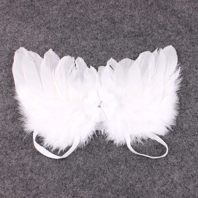 white wing Новорожденный Подставки для фотографий; милый детский костюм «Крылья Ангела»+ Кружевная повязка на голову реквизит для фото младенца Детские комплекты одежды для девочек, мальчиков, аксессуары - Цвет: white wing
