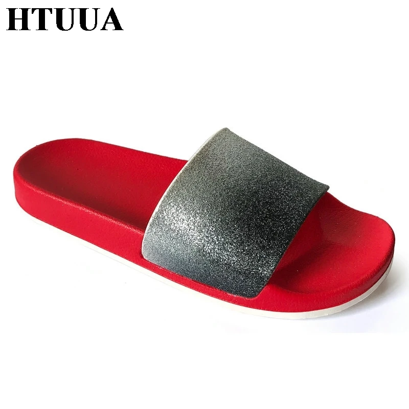 HTUUA/Модная Летняя обувь женские шлепанцы пляжные вьетнамки на плоской подошве