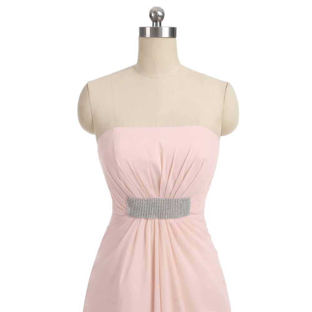 Шифоновые длинные платья подружки невесты длиной до пола недорогие для