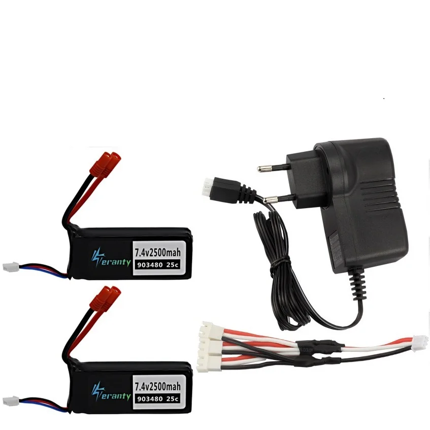 розовато-Серый 7,4 v комплекты зарядного устройства для Syma X8C X8W X8G X8 RC Квадрокоптер части для 12428 12423 RC автозапчасти 7,4 v 2500mAh Lipo батарея - Цвет: розовато-Серый