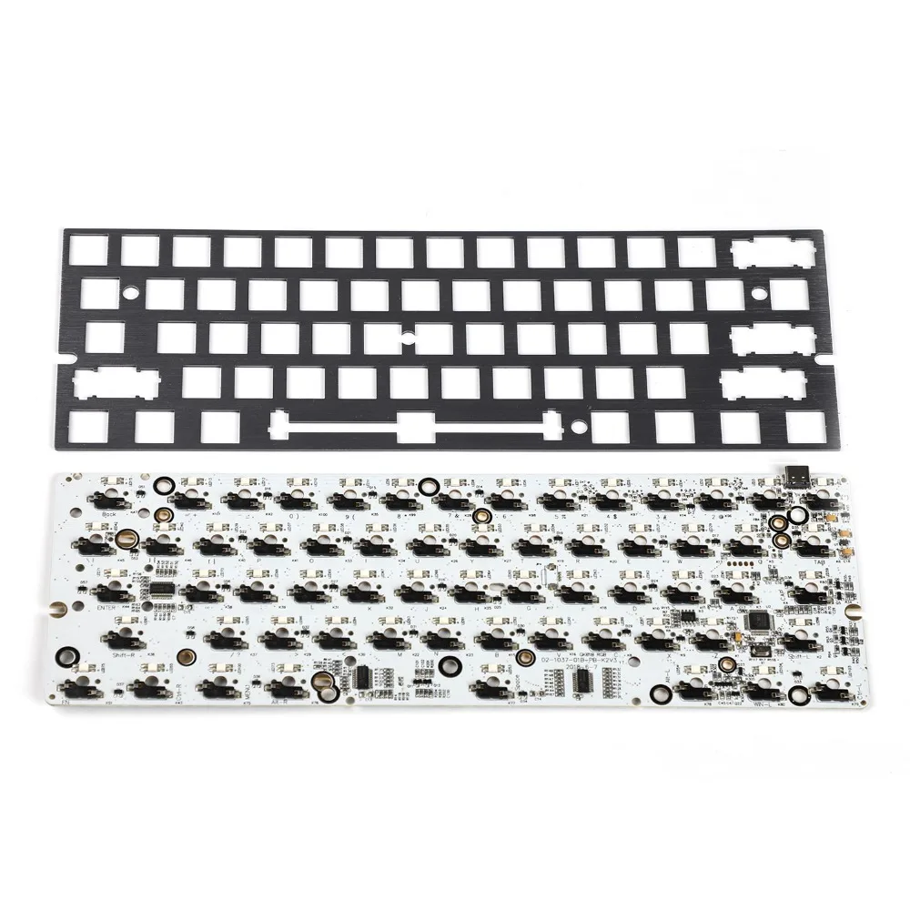 Алюминиевый чехол с ЧПУ пластина PCB GH60 GK61 RGB Горячая замена независимый драйвер Tyce-C ANSI механическая клавиатура DIY kit