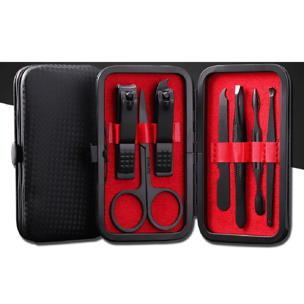 7 шт./компл. маникюрные кусачки для ногтей педикюрный набор портативный дорожный