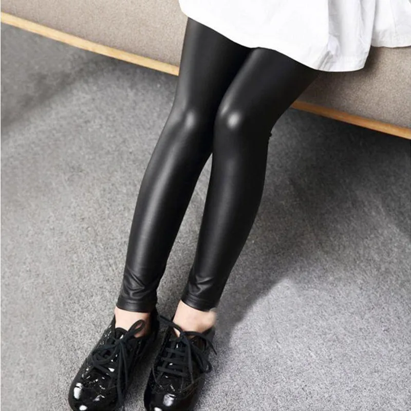 Spring Baby Girls Pu Leather Pants Leggings For Girl Autumn Legging Kids Boys Thin Slim Trousers Children Clothing | Детская одежда и