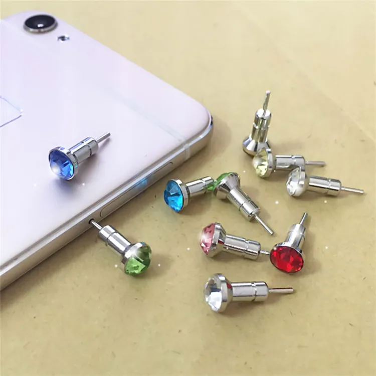 2 шт. алмазные пылезащитные заглушки для iPhone смартфона Пылезащитная заглушка 3 5