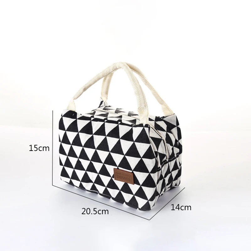 ONEUP холст для обеденного мешка Изолированная Водонепроницаемая коробка Bento сумка