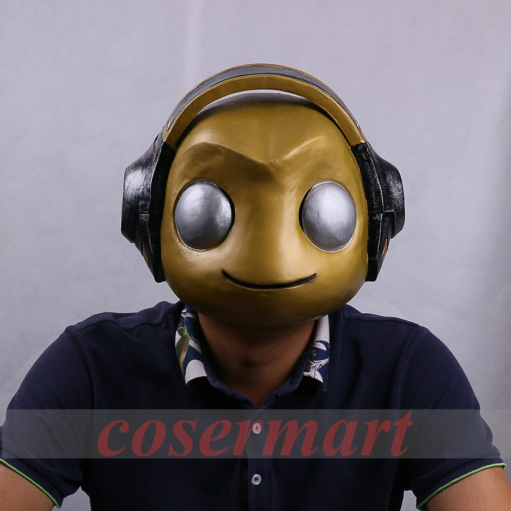Горячая игра маска OW Косплэй маски Lucio латекс кожи головы для наращивания на всю