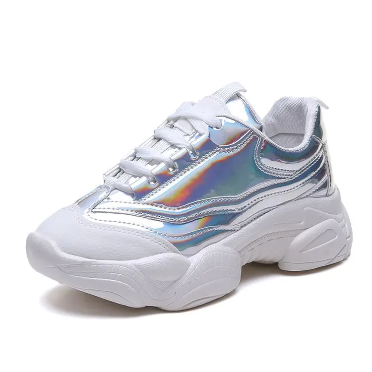 Новый Для женщин на платформе кроссовки прогулочная обувь Прозрачный каблук