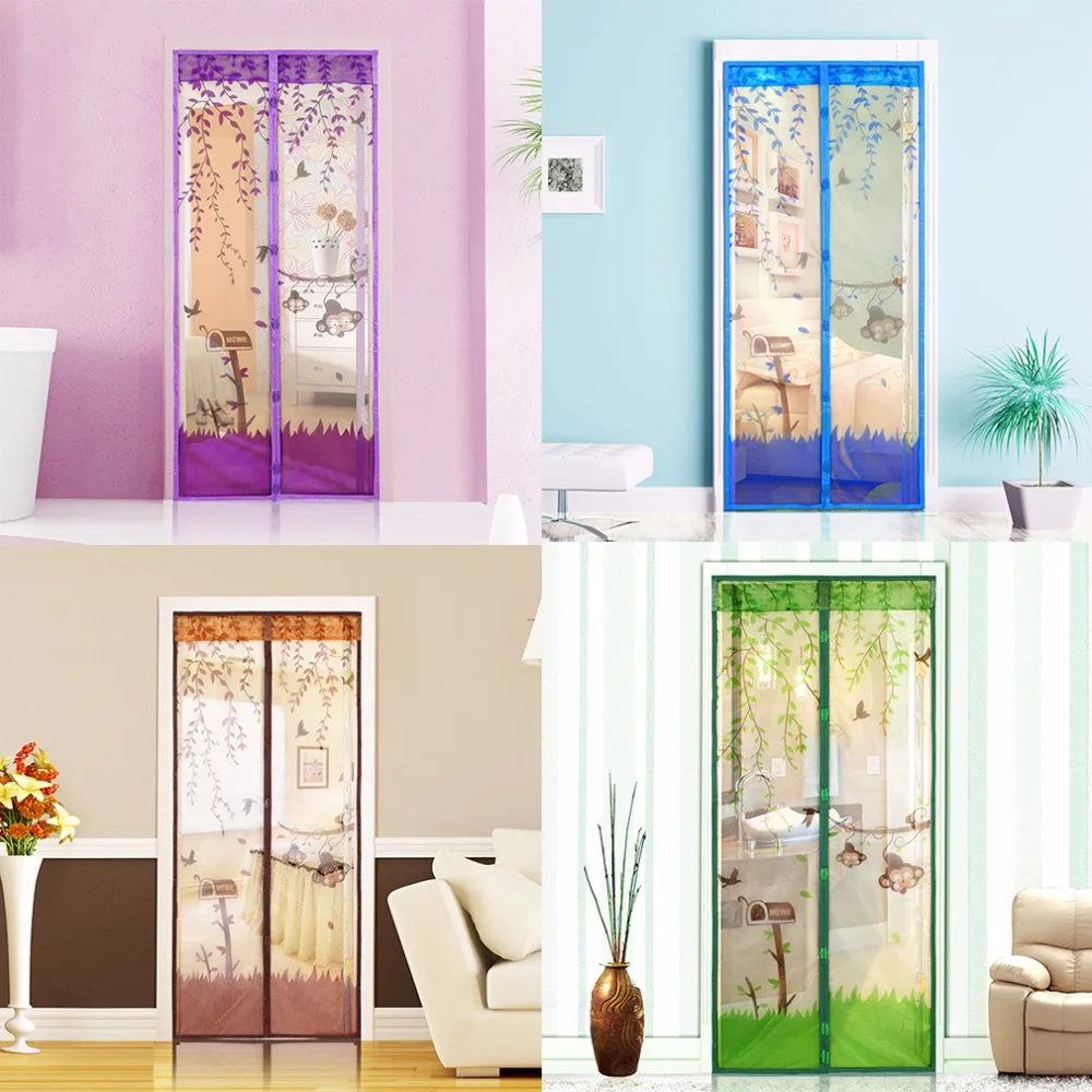 

1 pc 2016 New Arrival Magnetic Mesh Screen Door Mosquito Net Curtain Protect from Insects Four Colors 90*210cm/100*210cm