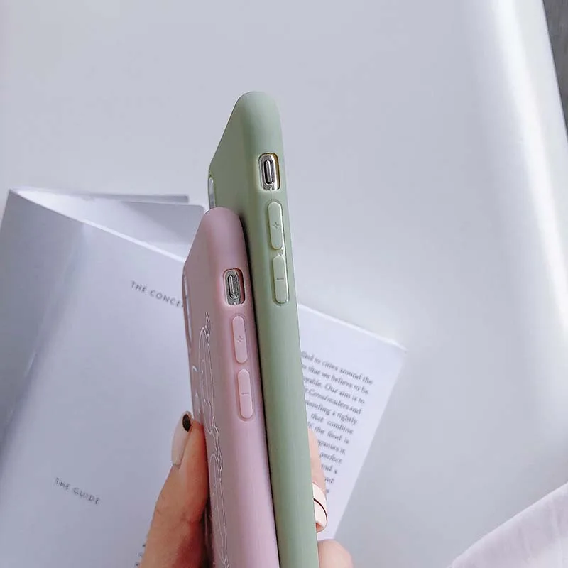 Мультяшные пары голова портрет Let's Love чехол для iPhone X XR XS Max 6 S 7 8 Plus матовый