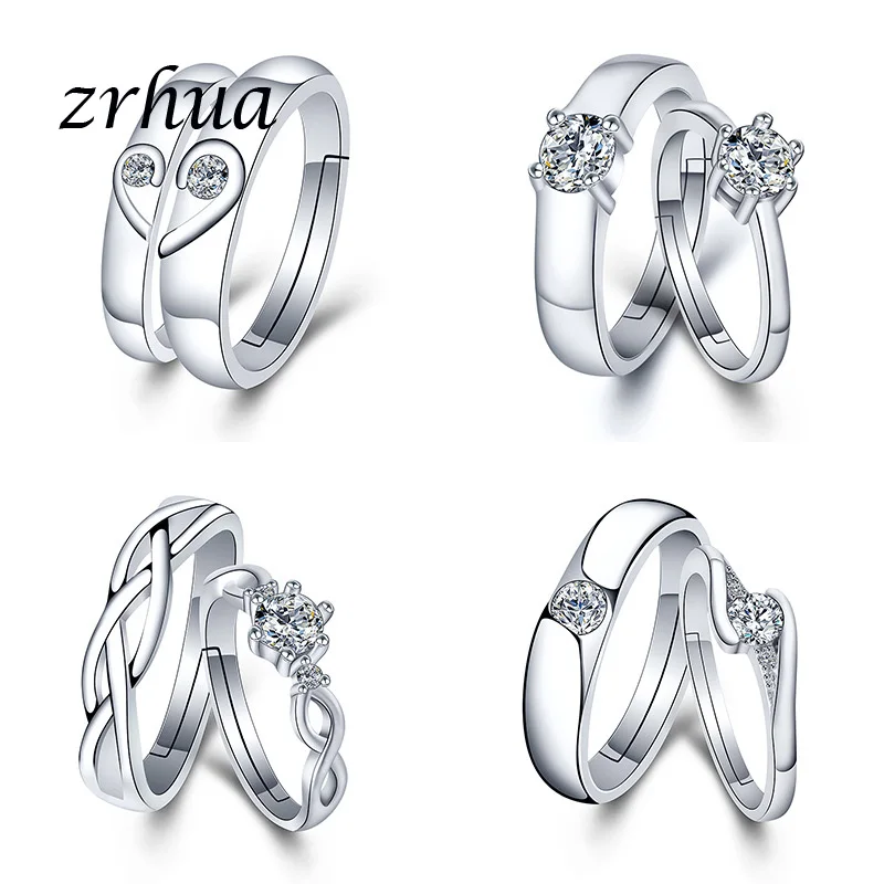 ZRHUA High Quality Original 925 Sterling Silver Rings for Men Women Daily Finger Anel Accessories Sterling-Silver-Jewelry Bague | Украшения