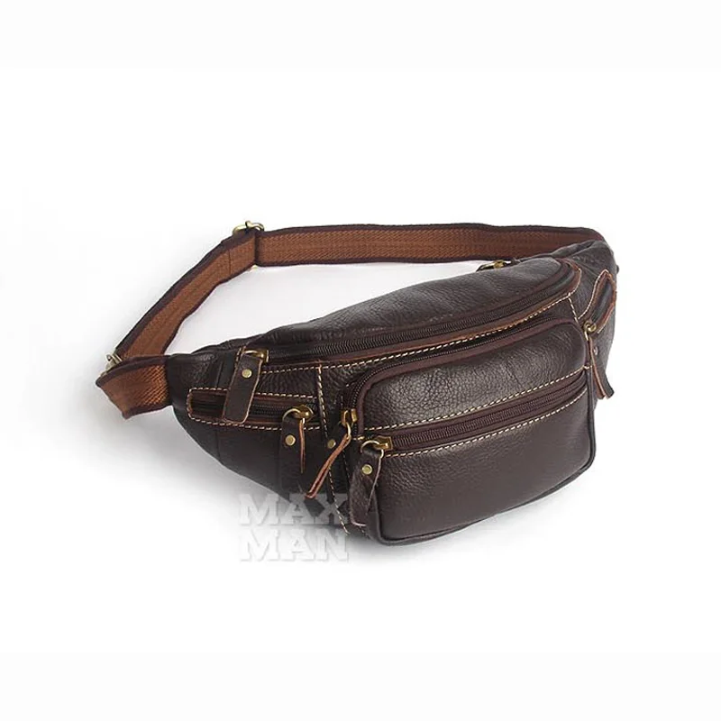 Поясная Сумка из натуральной кожи Мужская винтажная Повседневная сумка на