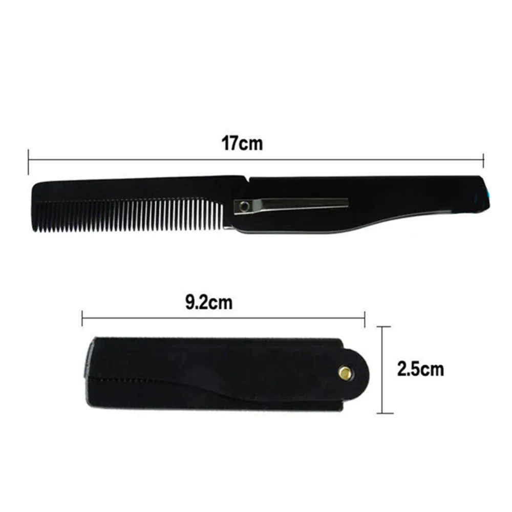2 вида цветов Портативная Складная расческа для волос парикмахерская усов и