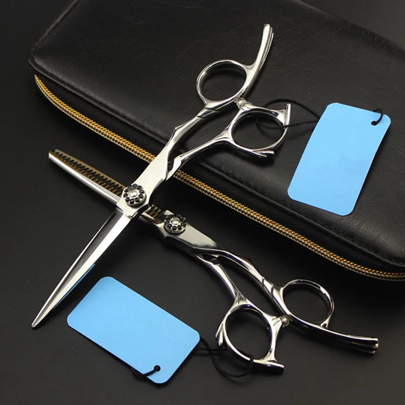 

upscale Professional japan 440c 6'' hair scissors cutting barber makas hair salon scisors thinning shears hairdressing scissors