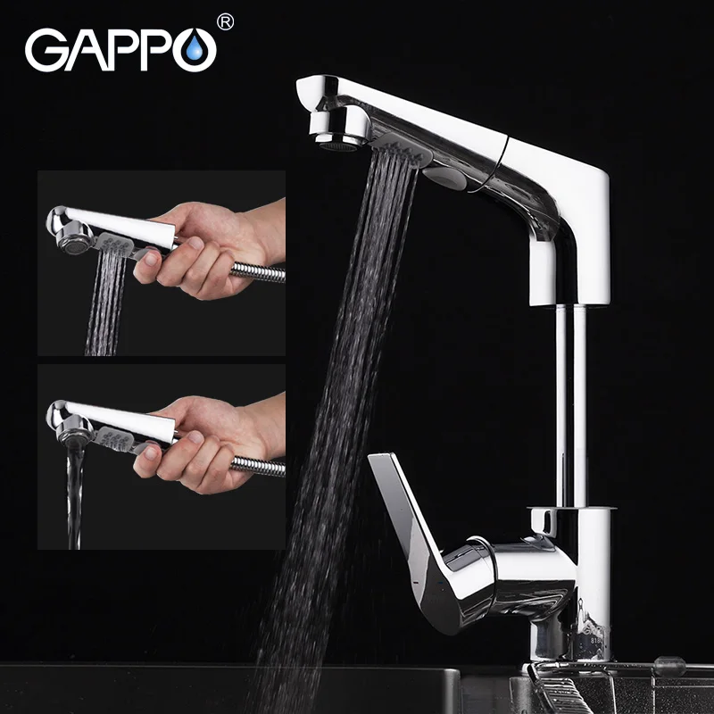 Смеситель для кухни GAPPO с распылителем смеситель раковины из латуни воды torneira|pull