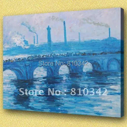 

Monet's paintings,reproduction,soft colors,bridge,gift,landscape,famous oil painting Monet38