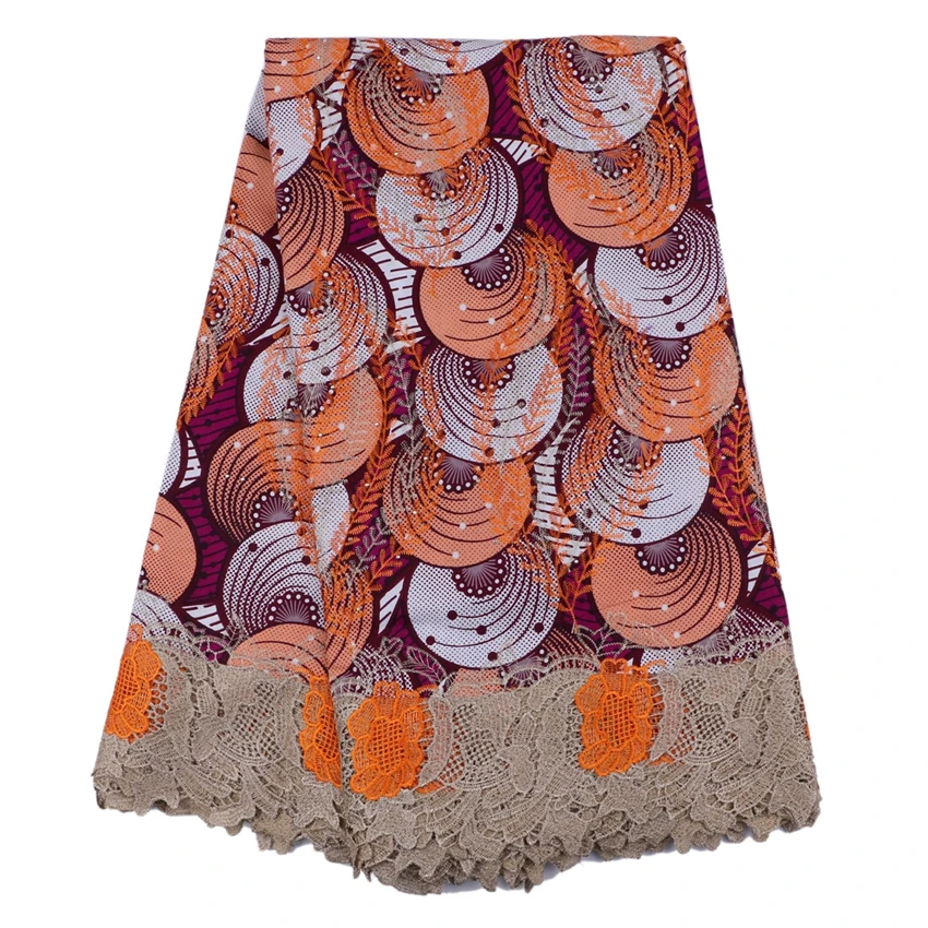 African guipure lace fabric water soluble cord stones for party clothing dress 6yards Nigeria style | Дом и сад