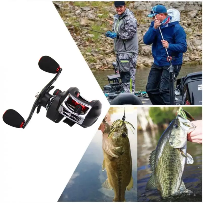 17+1BB High Speed 7.2:1 Gear Ratio Fishing Bait Casting Reel Braking Force 10KG Baitcasting Wheel Left / Right Hand | Спорт и