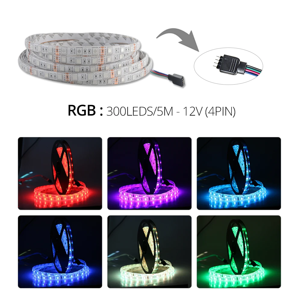 Foxanon RGB СВЕТОДИОДНАЯ лента SMD 5050 5 м 300LED DC12V гибкий свет RGBWW светодиоды Диодная для