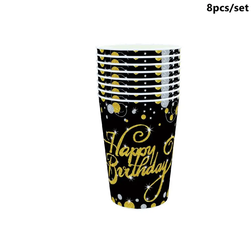 Gold Cups Taoup Gold 40 одноразовая посуда для полотенец тарелка для стола одноразовая посуда для вечеринок 40th День Рождения Декор для родителей - Цвет: Gold Cups