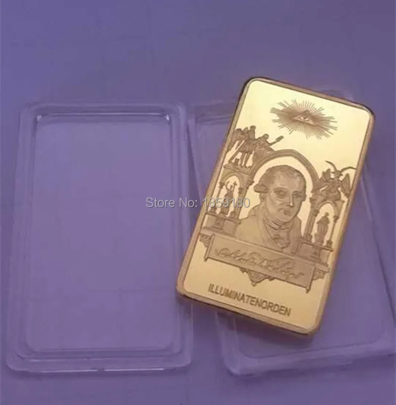 Золотой слиток-иллюминат 24 карата. Масонский сговор FreeMason заказ слитка 10