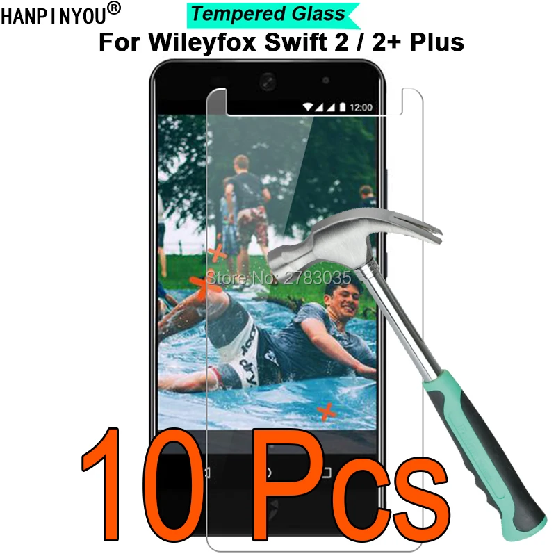 

10 Pcs/Lot For Wileyfox Swift 2 / 2+ Plus 5.0" 9H Hardness 2.5D Ultra-thin Toughened Tempered Glass Film Screen Protector Guard