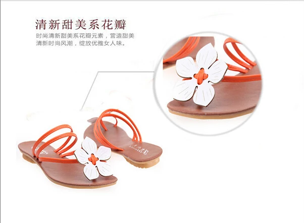2014 the new comfortable flat sandals toepost soft bottom flowers for women's and shoes. size 36~41 | Обувь