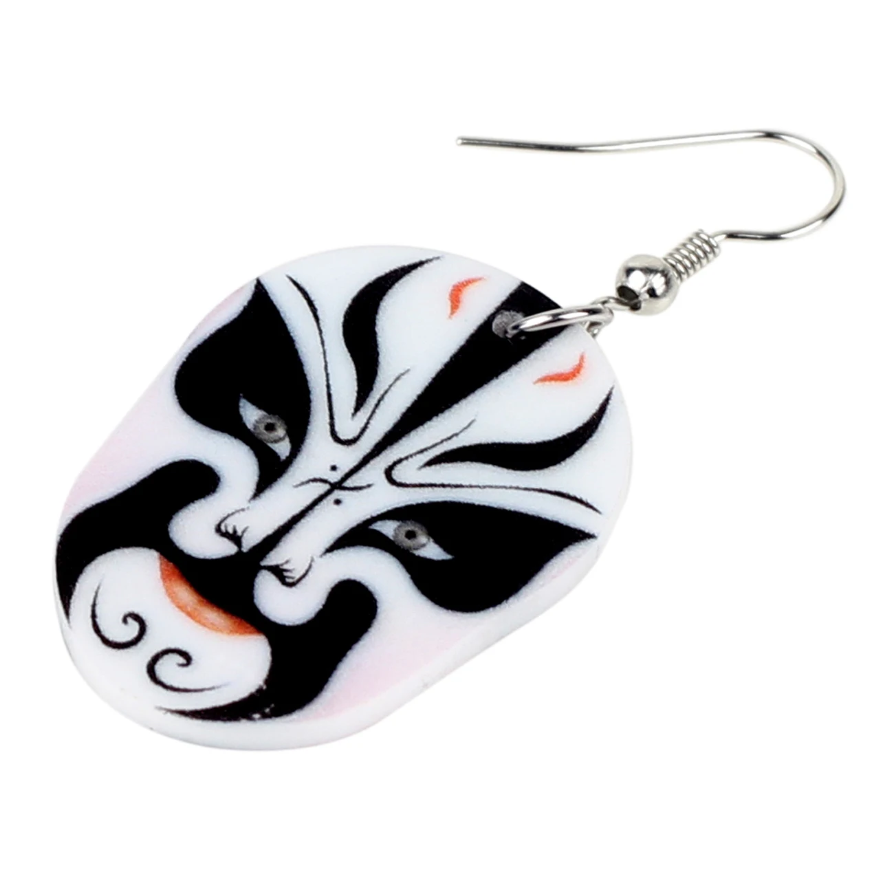 WEVENI Acrylic Chinese Beijing Opera Facial Masks Earrings Drop Dangle Fashion Novelty Jewelry For Women Girl Gift Charms Bijoux | Украшения