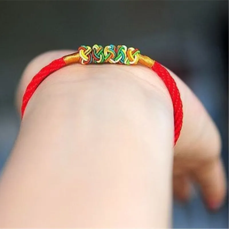 2PCs/Set Handmade Colorful Rope Chain Couple Bracelets for Women and Men Lucky Red Jewelry Gifts Lovers | Украшения и аксессуары