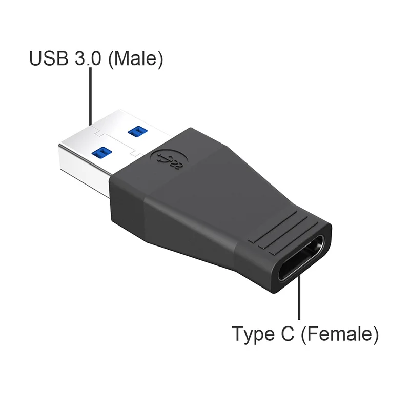 Высокоскоростной адаптер USB 3 1 Type C мама 0 мужской порт к A Коннектор Черный цвет