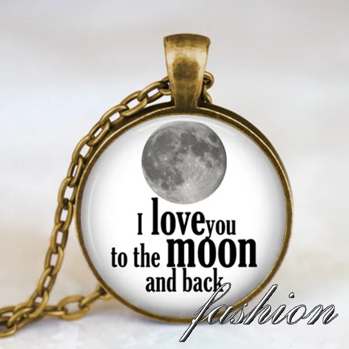 I love you to the moon and back ожерелье под античную бронзу подарок на день Святого Валентина