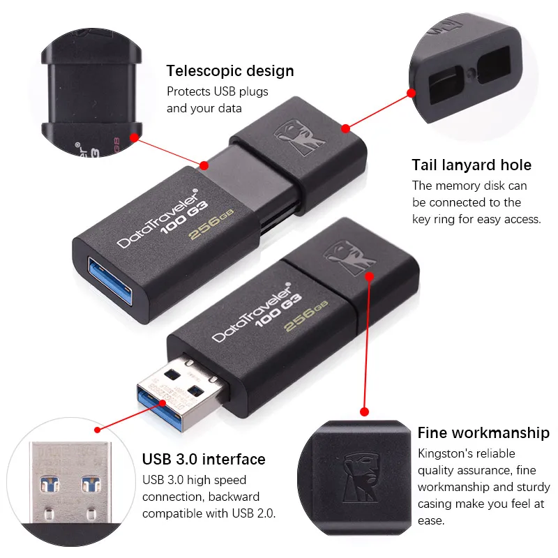 USB 3 0 флеш накопитель DataTraveler Kingston 16 ГБ 32 64 DT100G3|flash disk|16g usb flash drivesflash drive |