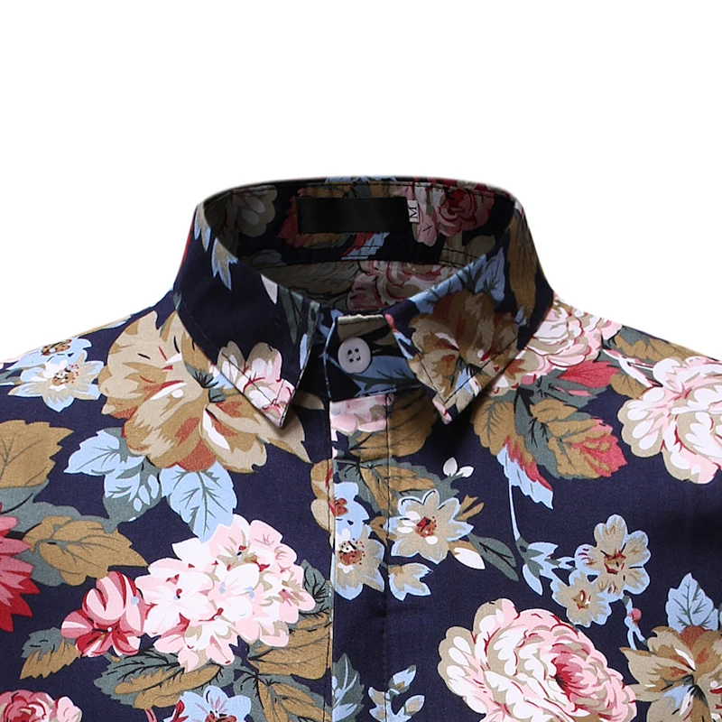 Мужская однобортная рубашка повседневная простая Модная в гавайском стиле с