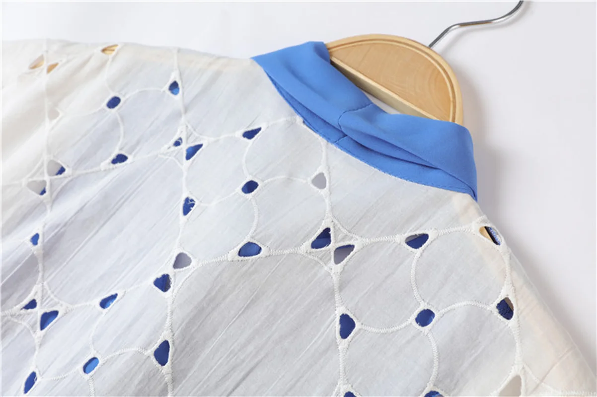 Женское ажурное платье средней длины модельное в стиле пэчворк с оборками милые