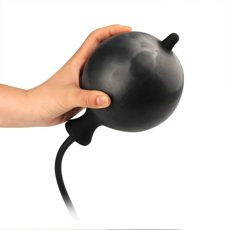 Надувной анальный силиконовый фаллоимитатор Анальный расширитель массажер