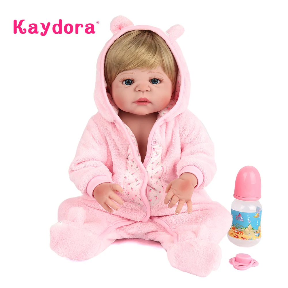 

KAYDORA Reborn 55 cm bebe reborn com corpo de silicone menina Lifelike lol dolls for girls Christmas gift princess doll toys