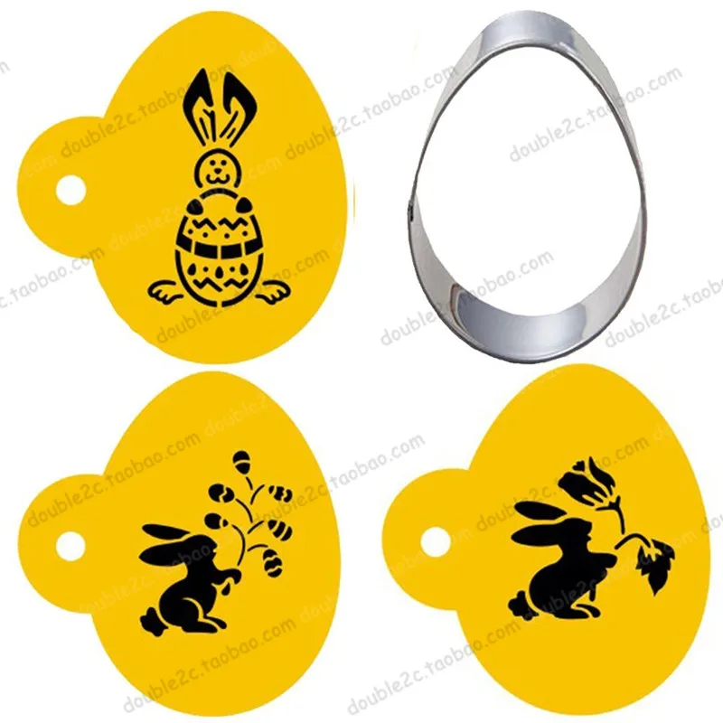 Пасхальные трафареты для яиц и тортов печенья помадки 4 шт./компл. металлические