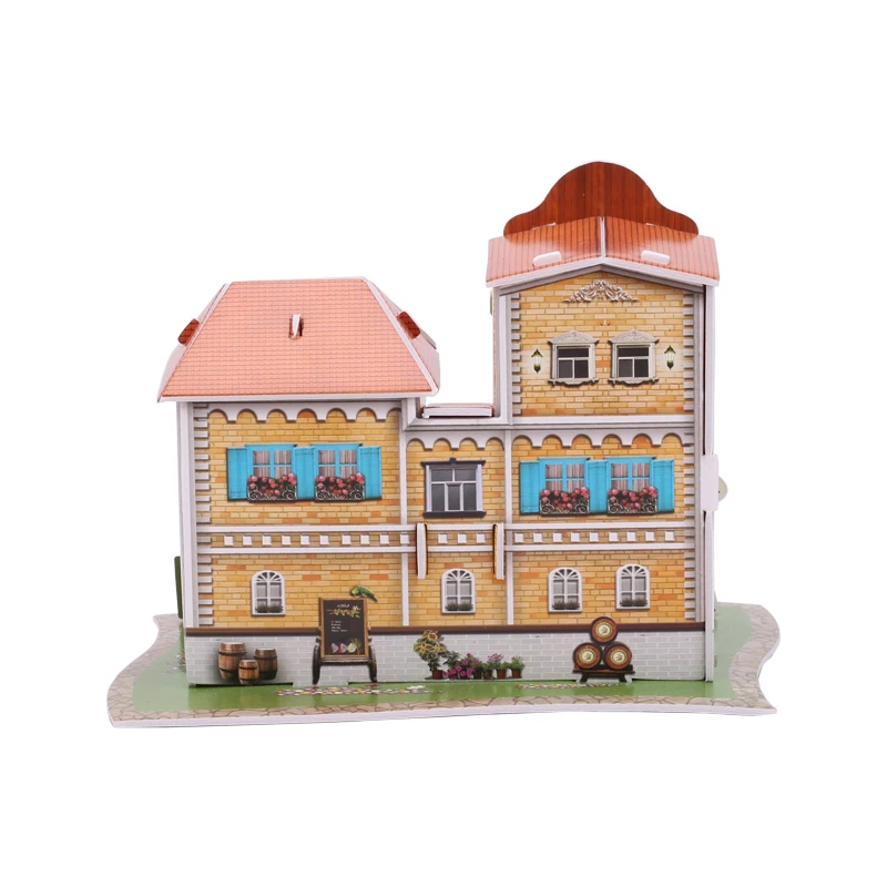 Картонная 3D игрушка головоломка 27 шт. Португалия модель отеля европейская