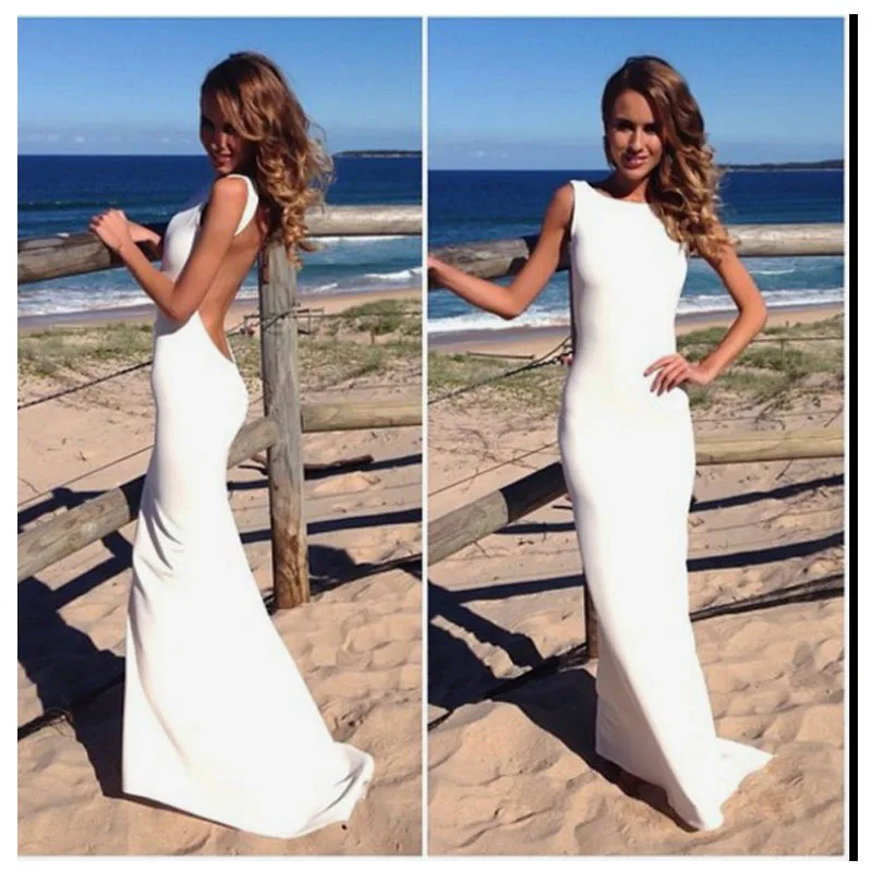backless beach wedding dresses