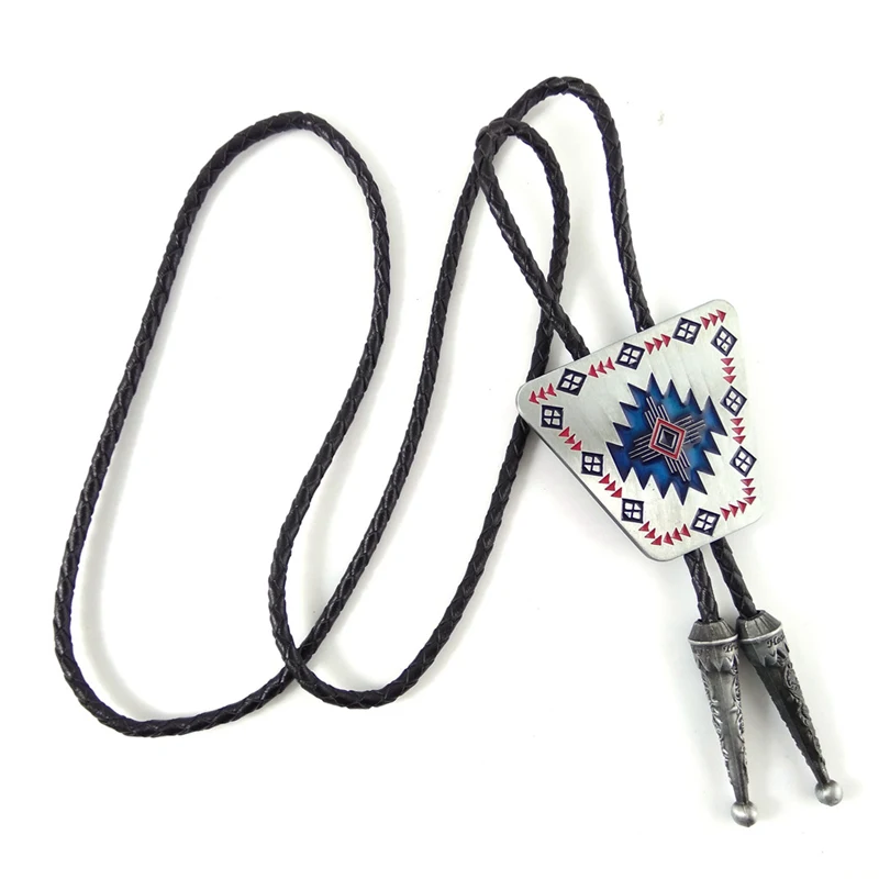 Мужской Модные аксессуары ожерелье для мужчин Черный ИСКУССТВЕННАЯ кожа ковбой