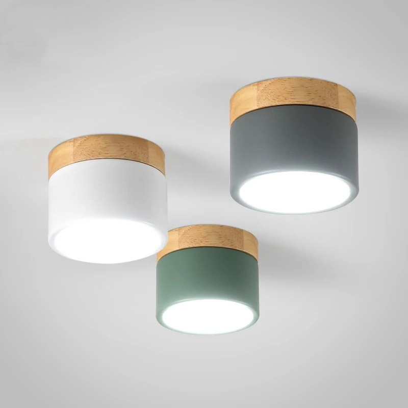 

Nordic Ceiling Led Mounted Downlight Simple Porch Aisle Balcony Spotlight Window Lighting Balcony Living Room Children Light