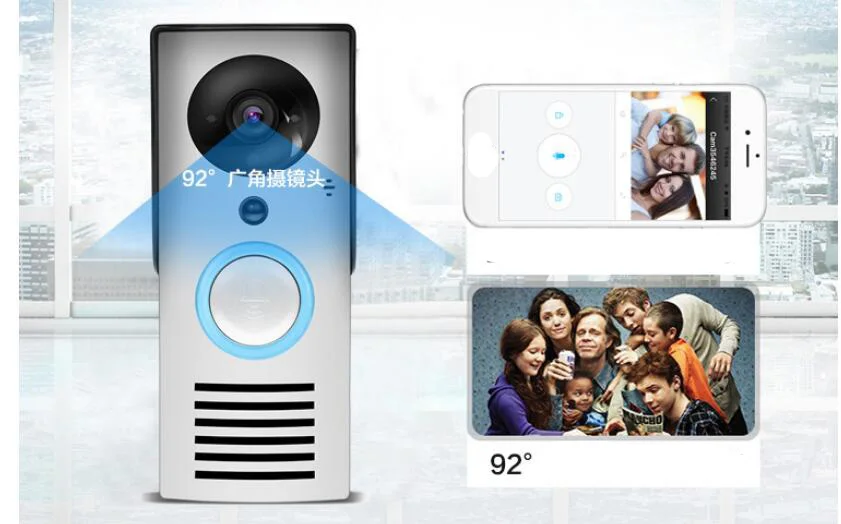 Wifi 720P видео дверной звонок беспроводной домофон монитор звонок HD камера PIR датчик движения ночное видение разблокировка