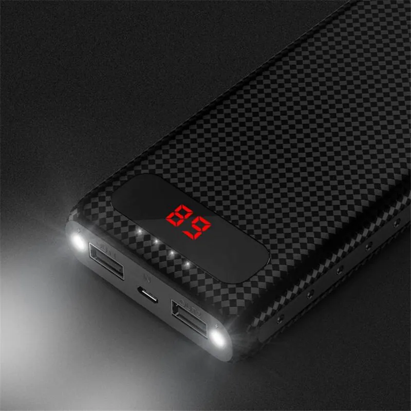Беспроводное зарядное устройство HOCO 20000 мА/ч два USB выхода Мощность банка 18650